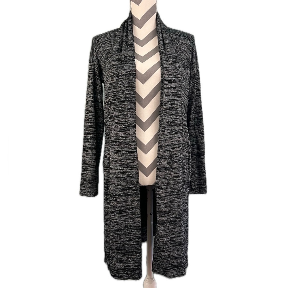 Banana Republic Grey Marled Open Front Long Cardigan - Size S